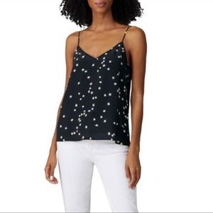 Equipment Layla Silk Cami - Black Star Print - Size S